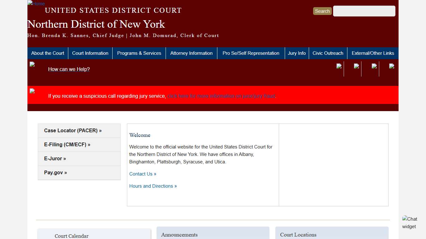 Northern District of New York United States District Court