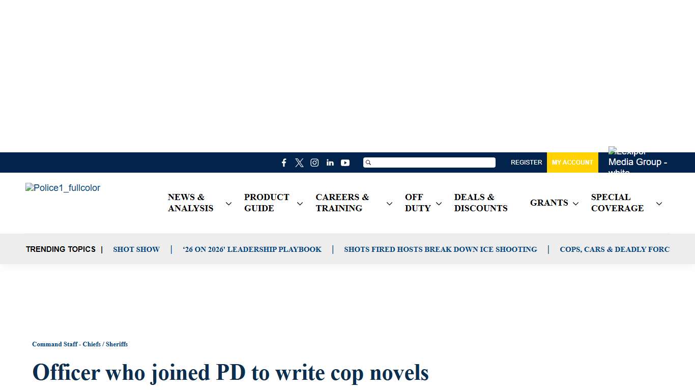Officer who joined PD to write cop novels retires 40 years later — as a police chief